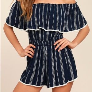 NWT Lulu’s See Ya There Off-the-Shoulder Romper